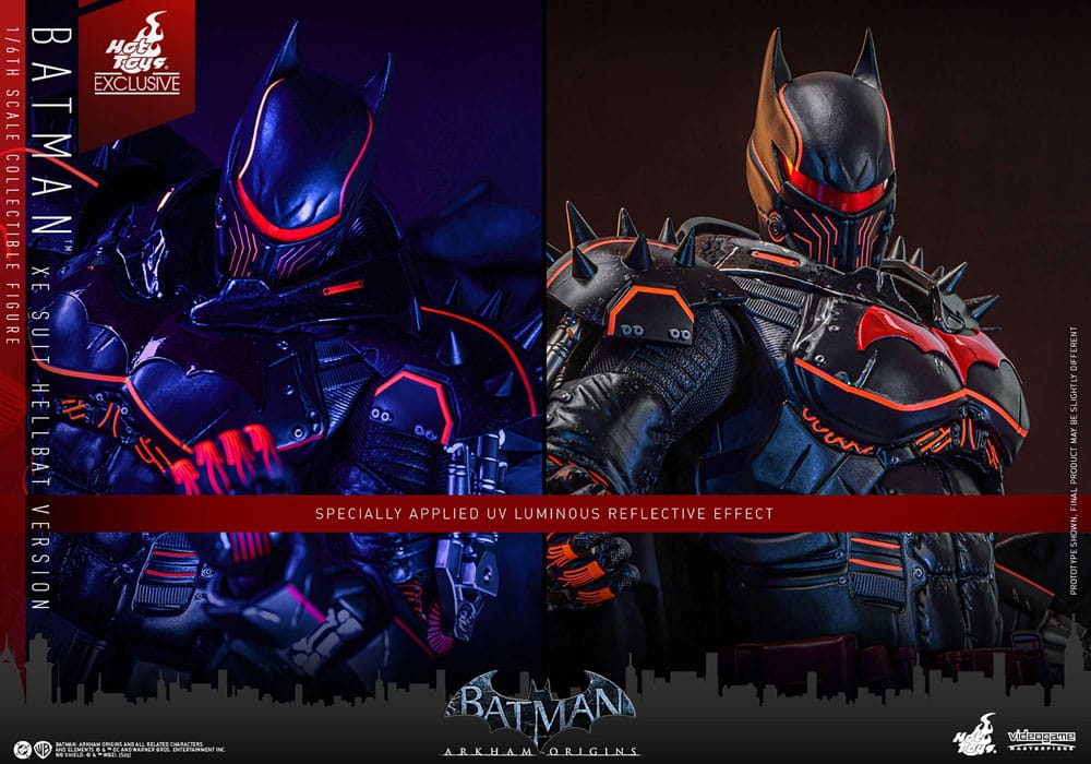 Batman Arkham Origins Videogame Masterpiece Actionfigur 1/6 XE Suit Hellbat Version Hot Toys Exclusive 33 cm
