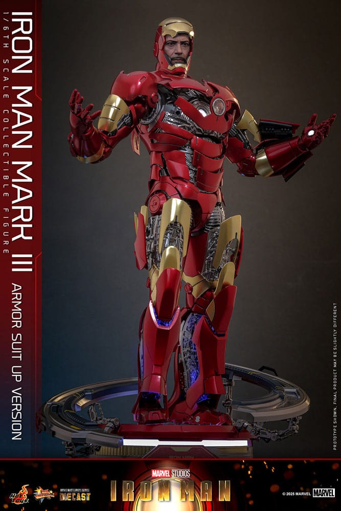 Iron Man Movie Masterpiece Diecast Actionfigur 1/6 Iron Man Mark III (Armor Suit Up Version) 32 cm