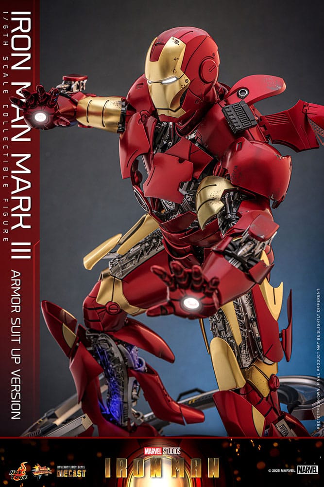 Iron Man Movie Masterpiece Diecast Actionfigur 1/6 Iron Man Mark III (Armor Suit Up Version) 32 cm