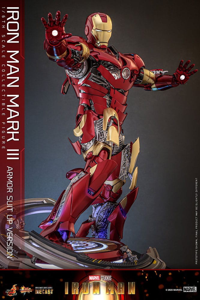 Iron Man Movie Masterpiece Diecast Actionfigur 1/6 Iron Man Mark III (Armor Suit Up Version) 32 cm