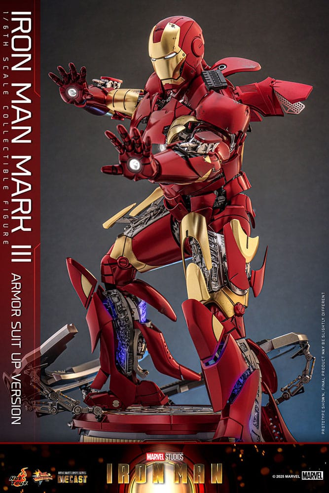 Iron Man Movie Masterpiece Diecast Actionfigur 1/6 Iron Man Mark III (Armor Suit Up Version) 32 cm