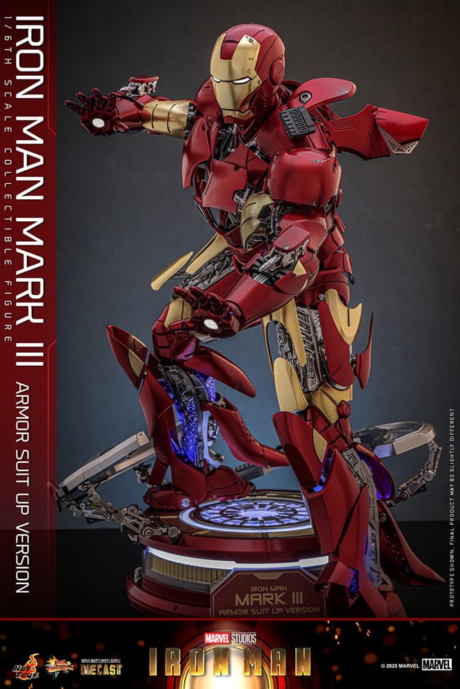 Iron Man Movie Masterpiece Diecast Actionfigur 1/6 Iron Man Mark III (Armor Suit Up Version) 32 cm