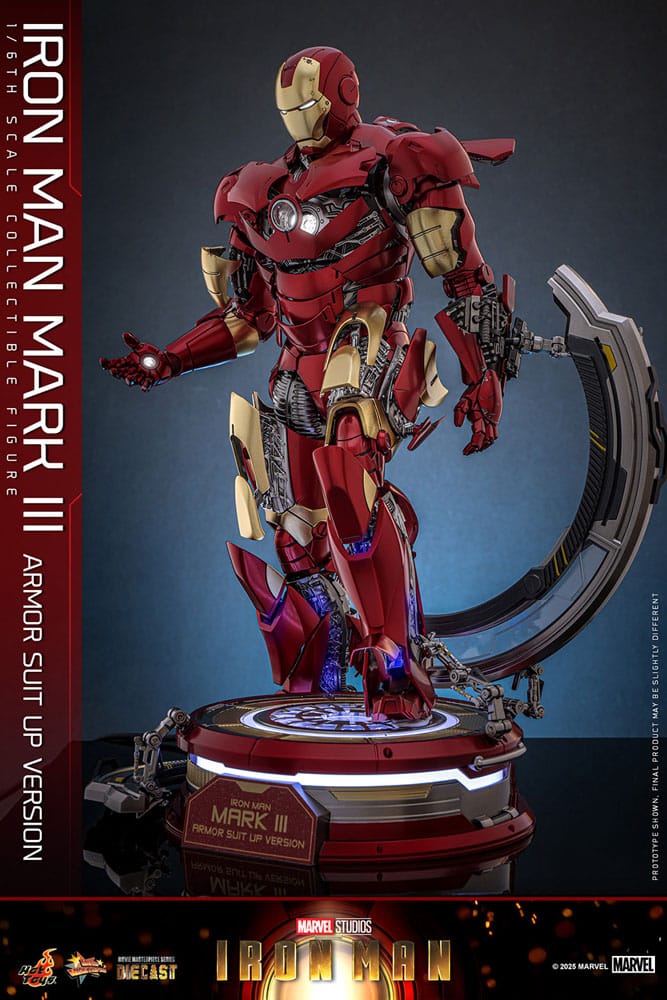 Iron Man Movie Masterpiece Diecast Actionfigur 1/6 Iron Man Mark III (Armor Suit Up Version) 32 cm