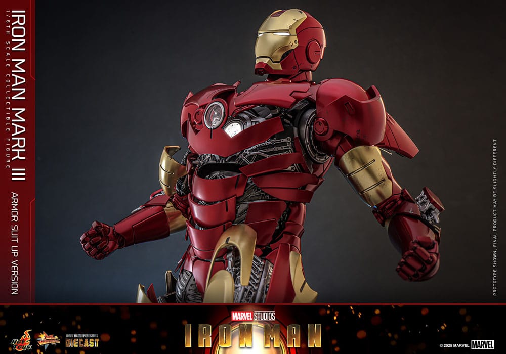 Iron Man Movie Masterpiece Diecast Actionfigur 1/6 Iron Man Mark III (Armor Suit Up Version) 32 cm