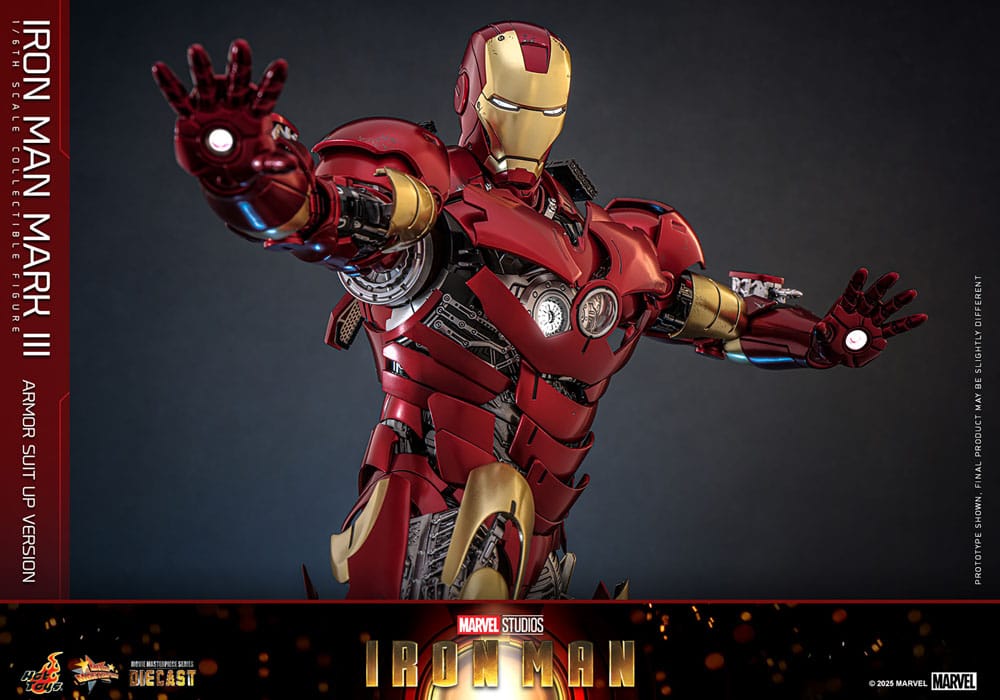 Iron Man Movie Masterpiece Diecast Actionfigur 1/6 Iron Man Mark III (Armor Suit Up Version) 32 cm