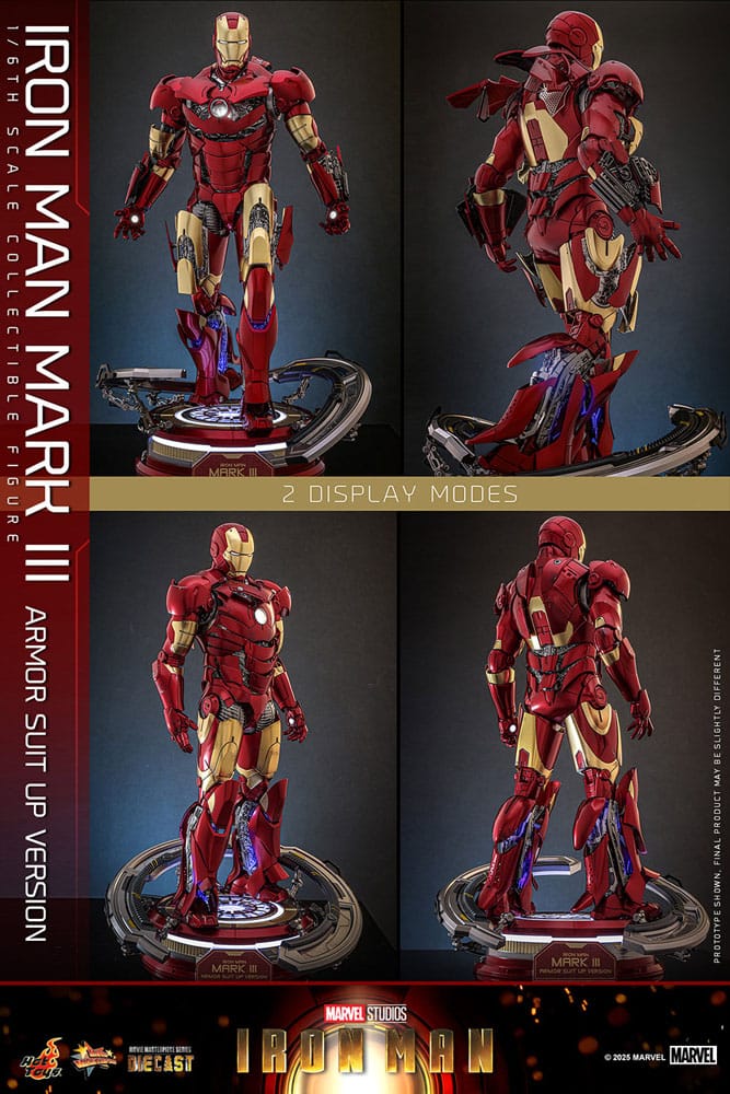 Iron Man Movie Masterpiece Diecast Actionfigur 1/6 Iron Man Mark III (Armor Suit Up Version) 32 cm