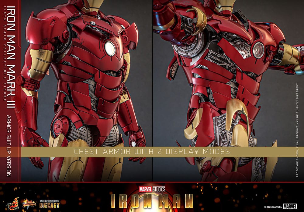 Iron Man Movie Masterpiece Diecast Actionfigur 1/6 Iron Man Mark III (Armor Suit Up Version) 32 cm