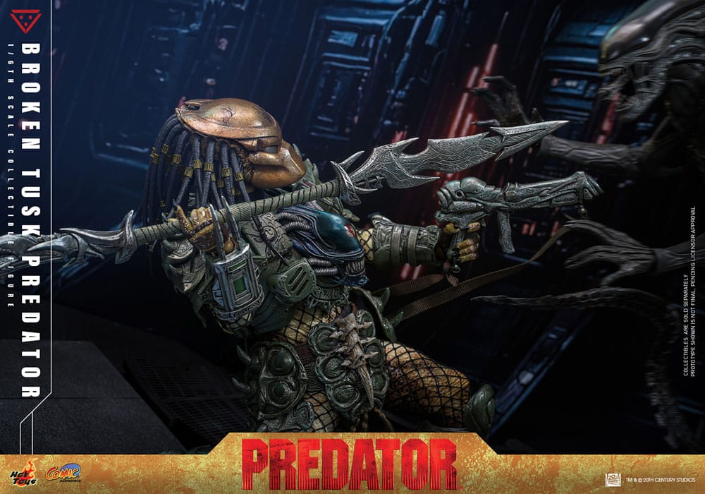 Alien vs. Predator Comic Masterpiece Actionfigur 1/6 Broken Tusk Predator 35 cm