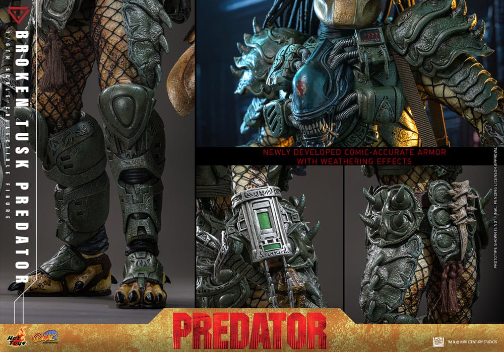 Alien vs. Predator Comic Masterpiece Actionfigur 1/6 Broken Tusk Predator 35 cm