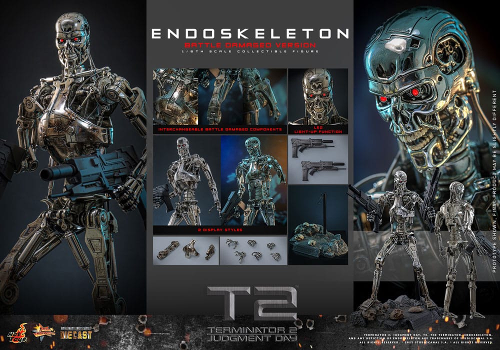 Terminator 2 Movie Masterpiece Actionfigur 1/6 Endoskelett (Battle Damaged Version) 31 cm
