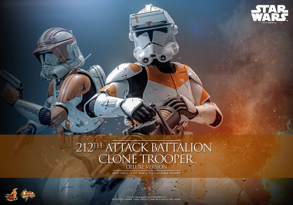 Star Wars: The Clone Wars Actionfigur 1/6 212th Attack Battalion Clone Trooper Deluxe Version 30 cm
