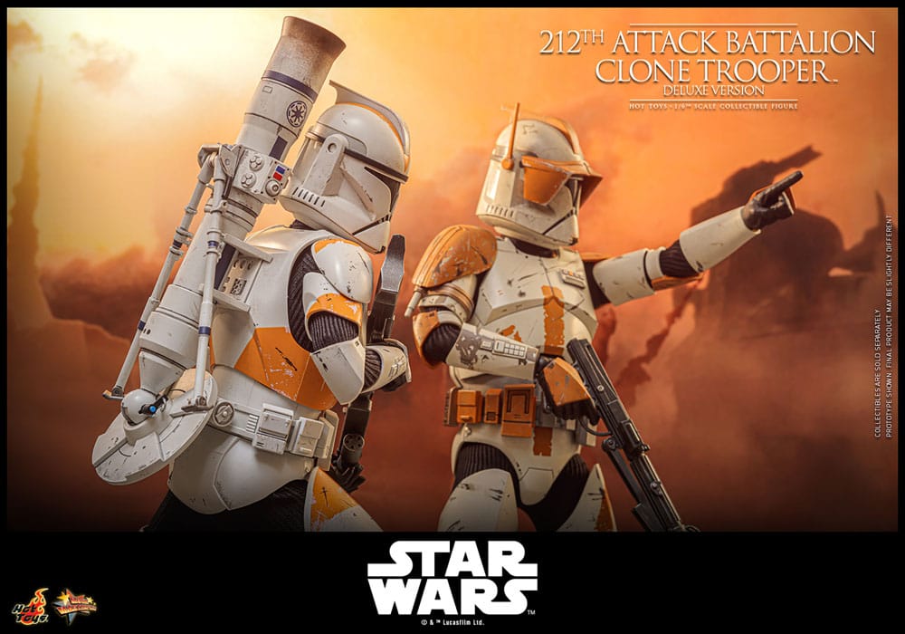 Star Wars: The Clone Wars Actionfigur 1/6 212th Attack Battalion Clone Trooper Deluxe Version 30 cm