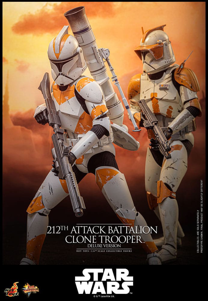 Star Wars: The Clone Wars Actionfigur 1/6 212th Attack Battalion Clone Trooper Deluxe Version 30 cm