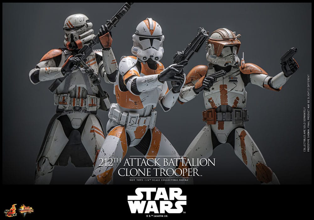 Star Wars: The Clone Wars Actionfigur 1/6 212th Attack Battalion Clone Trooper 30 cm