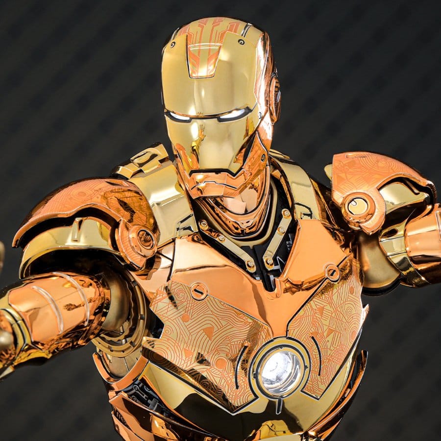Iron Man Movie Masterpiece Diecast Actionfigur 1/6 Iron Man Mark III (Golden & Copper Gold Version) Hot Toys Exclusive 33 cm