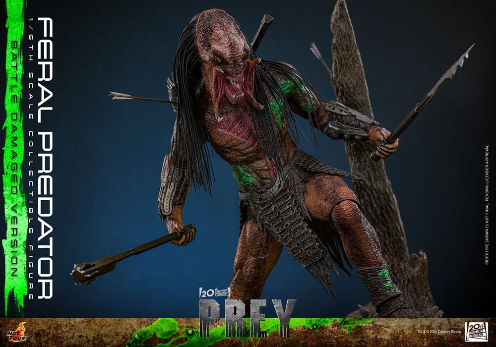Prey Actionfigur 1/6 Feral Predator (Battle Damaged Version) 37 cm