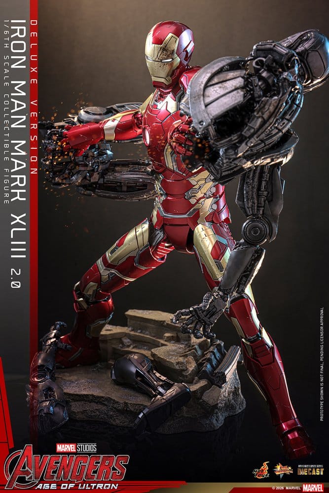 Avengers: Age of Ultron Movie Masterpiece Diecast Actionfigur 1/6 Iron Man Mark XLIII (2.0) (Deluxe Version) 32 cm