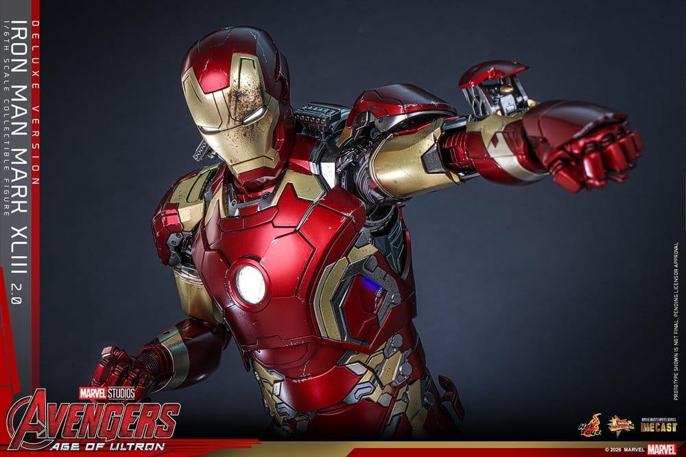 Avengers: Age of Ultron Movie Masterpiece Diecast Actionfigur 1/6 Iron Man Mark XLIII (2.0) (Deluxe Version) 32 cm