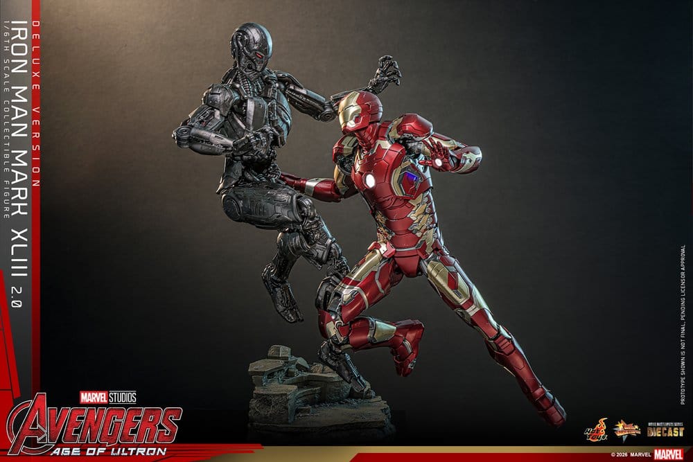 Avengers: Age of Ultron Movie Masterpiece Diecast Actionfigur 1/6 Iron Man Mark XLIII (2.0) (Deluxe Version) 32 cm