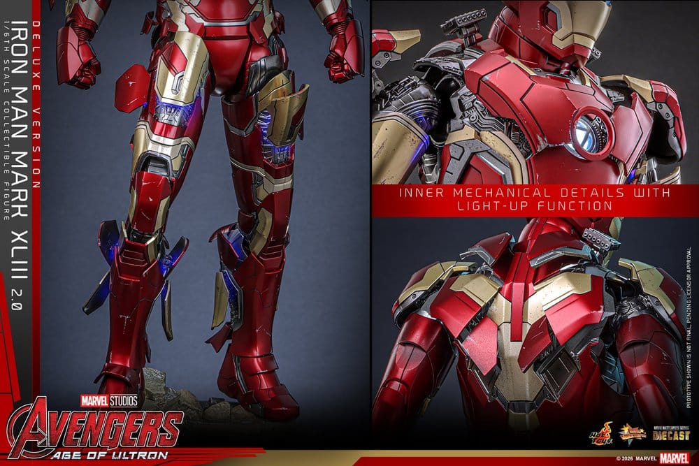 Avengers: Age of Ultron Movie Masterpiece Diecast Actionfigur 1/6 Iron Man Mark XLIII (2.0) (Deluxe Version) 32 cm