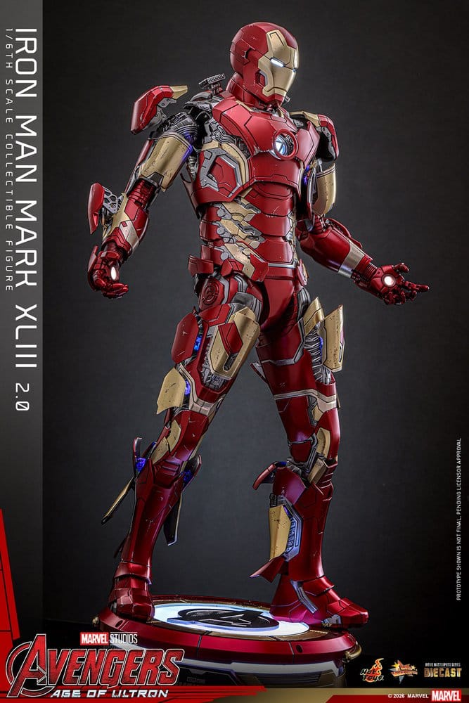 Avengers: Age of Ultron Movie Masterpiece Diecast Actionfigur 1/6 Iron Man Mark XLIII (2.0) 32 cm