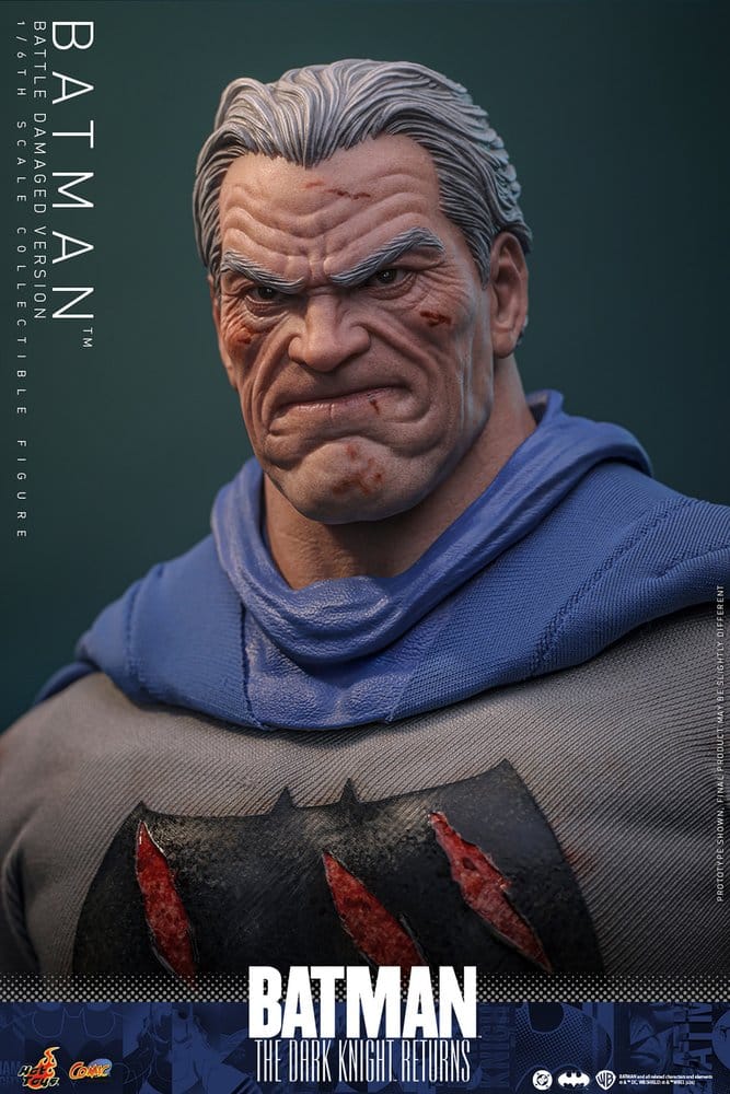 Batman: The Dark Knight Returns Comic Masterpiece Actionfigur 1/6 Batman (Battle Damaged Version) 32 cm