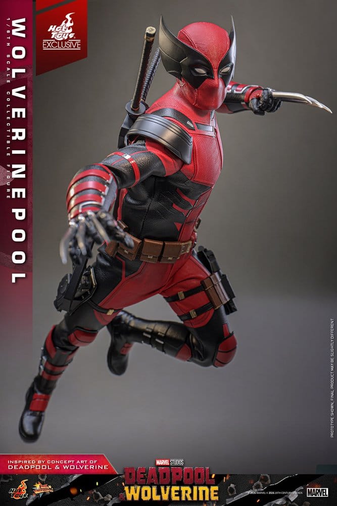 Deadpool & Wolverine Movie Masterpiece Actionfigur 1/6 Wolverinepool Hot Toys Exclusive 31 cm