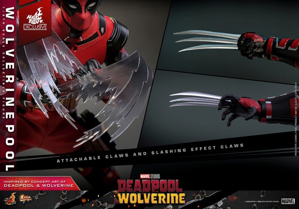 Deadpool & Wolverine Movie Masterpiece Actionfigur 1/6 Wolverinepool Hot Toys Exclusive 31 cm