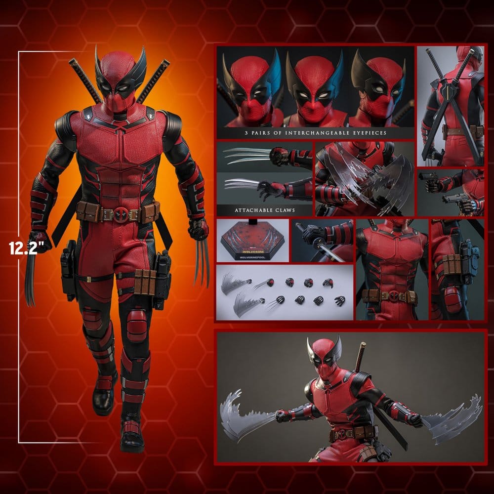 Deadpool & Wolverine Movie Masterpiece Actionfigur 1/6 Wolverinepool Hot Toys Exclusive 31 cm