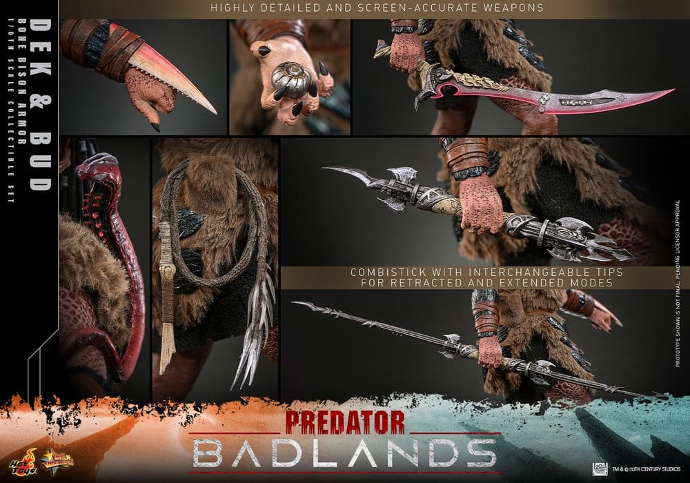 Predator: Badlands Movie Masterpiece Actionfiguren 2er-Pack 1/6 Dek (Bone Bison Armor) and Bud 31 cm