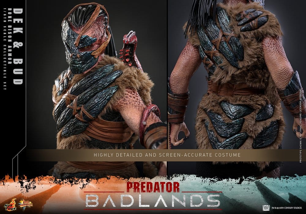 Predator: Badlands Movie Masterpiece Actionfiguren 2er-Pack 1/6 Dek (Bone Bison Armor) and Bud 31 cm