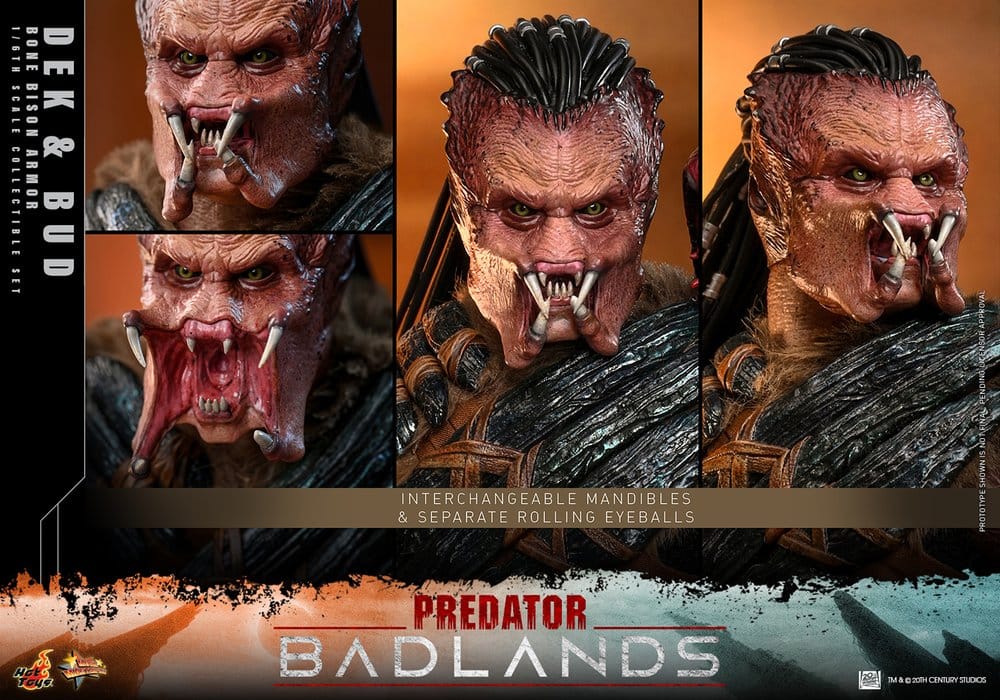 Predator: Badlands Movie Masterpiece Actionfiguren 2er-Pack 1/6 Dek (Bone Bison Armor) and Bud 31 cm