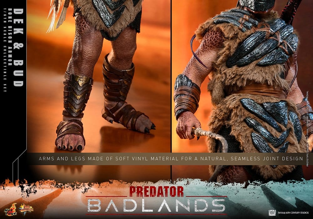 Predator: Badlands Movie Masterpiece Actionfiguren 2er-Pack 1/6 Dek (Bone Bison Armor) and Bud 31 cm