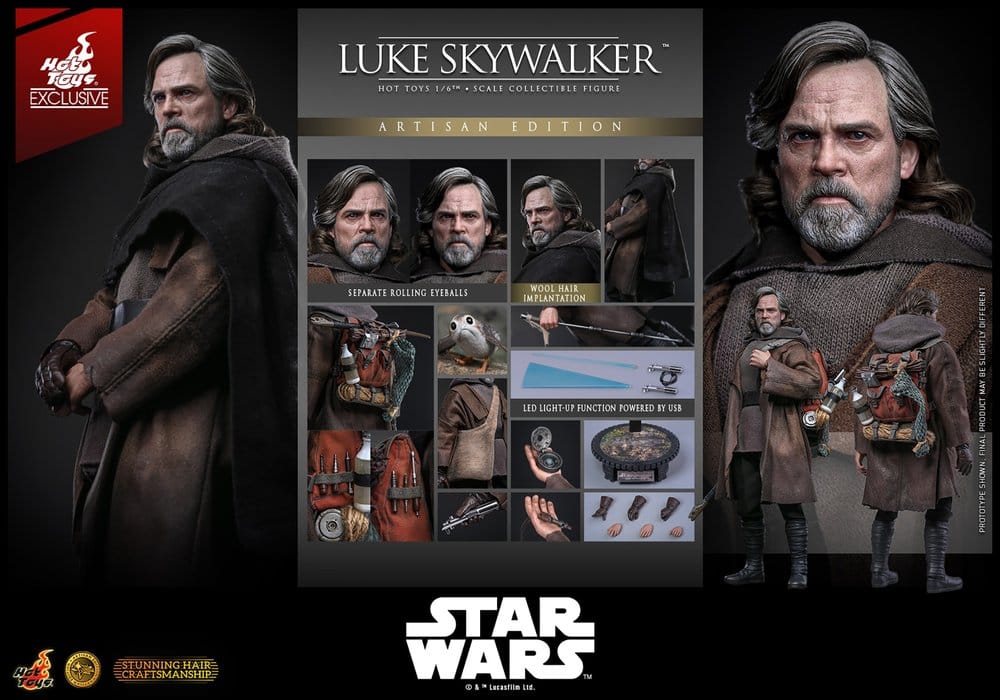 Star Wars: Die letzten Jedi Movie Masterpiece Actionfigur 1/6 Luke Skywalker (Artisan Edition) 29 cm