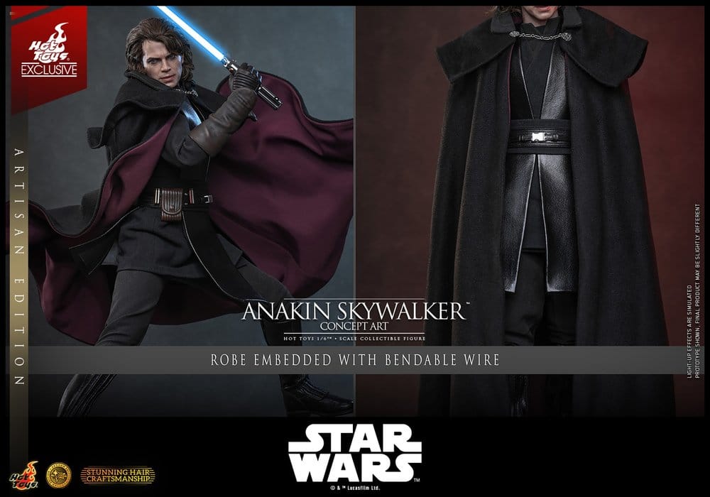 Star Wars Episode III: Die Rache der Sith Movie Masterpiece Actionfigur 1/6 Anakin Skywalker (Concept Art Version) (Artisan Edition) Hot Toys Exclusive 31 cm