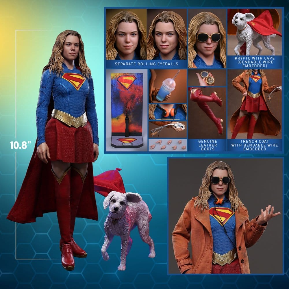 DC Comics Movie Masterpiece Actionfiguren Set Supergirl & Krypto 28 cm