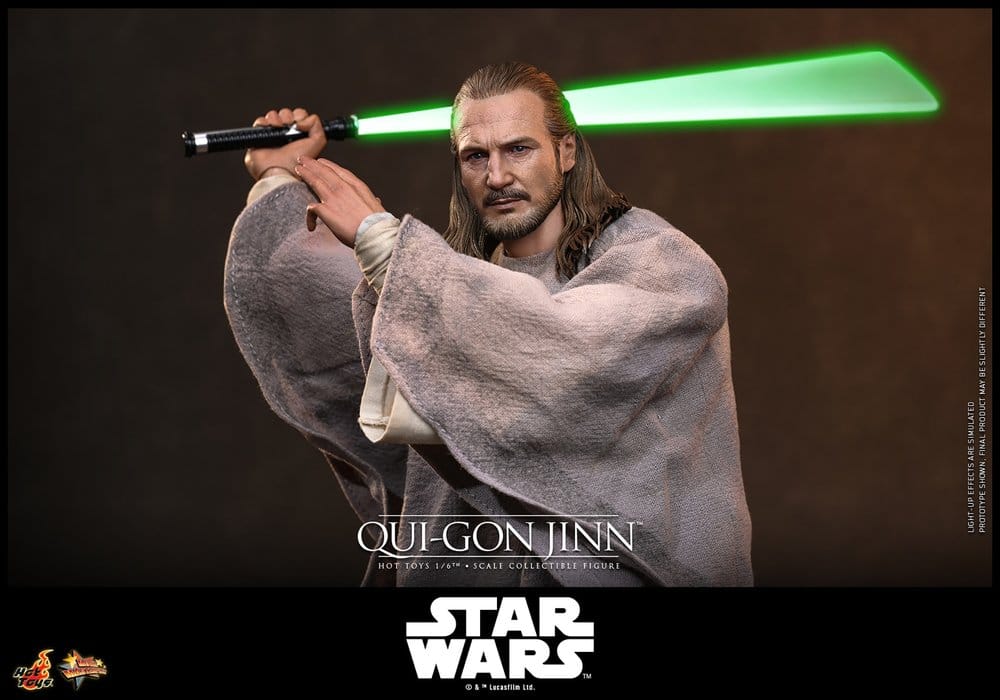 Star Wars: Die dunkle Bedrohung Movie Masterpiece Actionfigur 1/6 Qui-Gon Jinn (Artisan Edition) Hot Toys Exclusive 32 cm