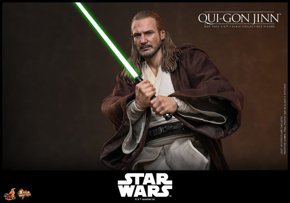 Star Wars: Die dunkle Bedrohung Movie Masterpiece Actionfigur 1/6 Qui-Gon Jinn (Artisan Edition) Hot Toys Exclusive 32 cm