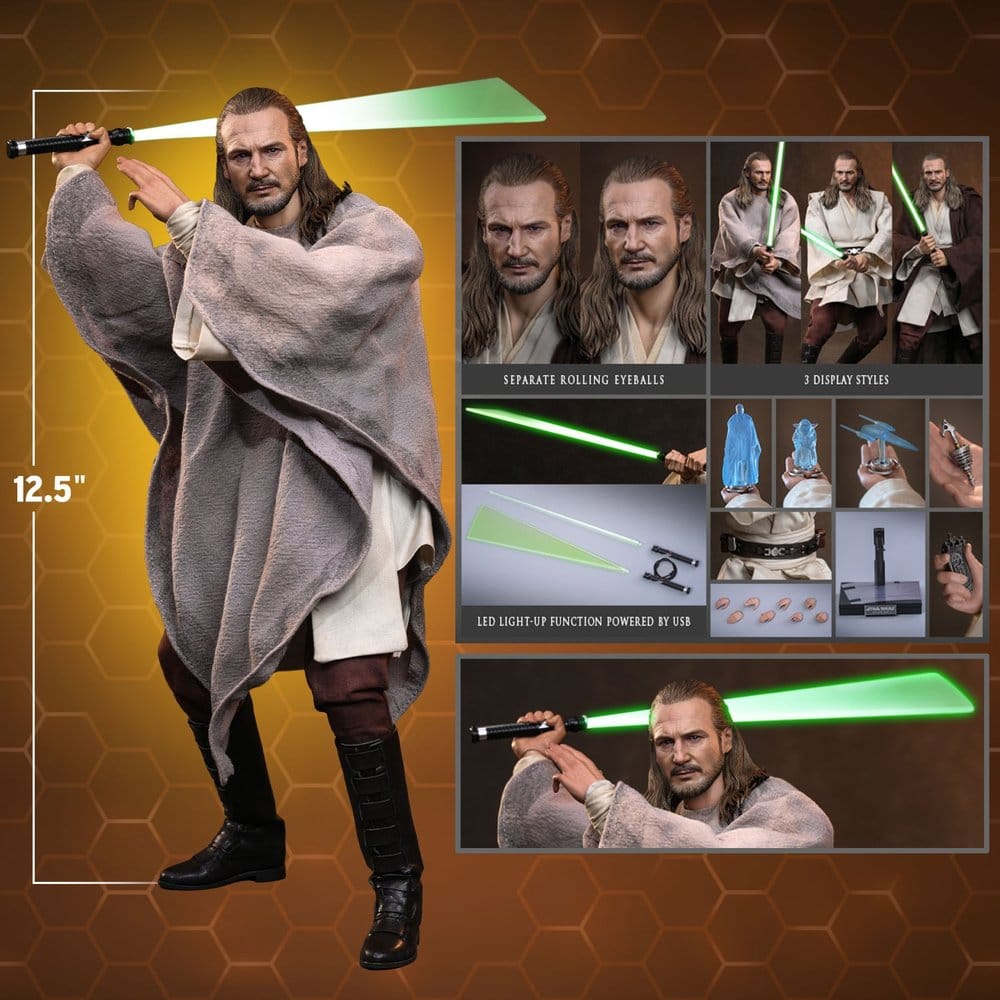 Star Wars Movie Masterpiece Actionfigur 1/6 Qui-Gon Jinn (Collector Edition) 32 cm