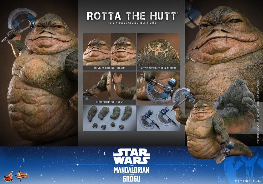 Star Wars Movie Masterpiece Actionfigur 1/6 Rotta The Hutt 32 cm