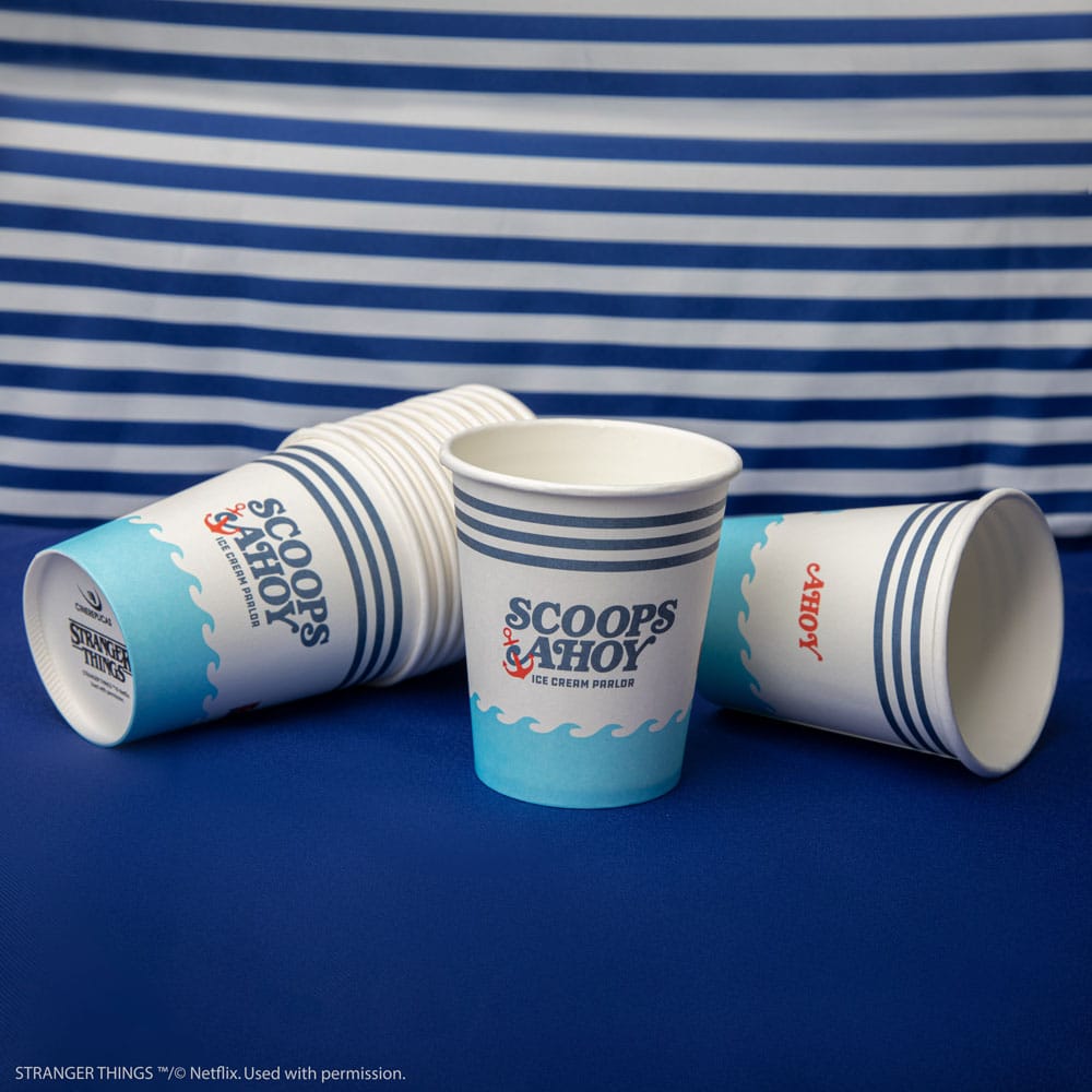Stranger Things Set von 24 Pappbechern Scoops Ahoy 