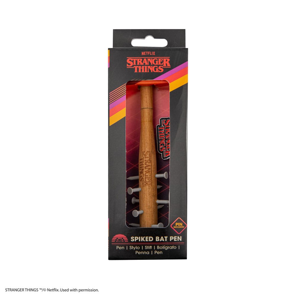 Stranger Things Stachelige Schlägerkugelschreiber & Stranger Things Anstecknadel 