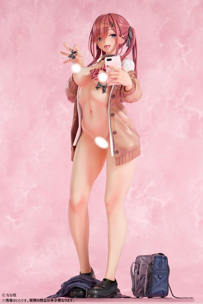 Original Character Statue 1/5 Red-Haired Gyaru-Chan Bare Face Ver. Illustration by Nanamakura 29 cm
