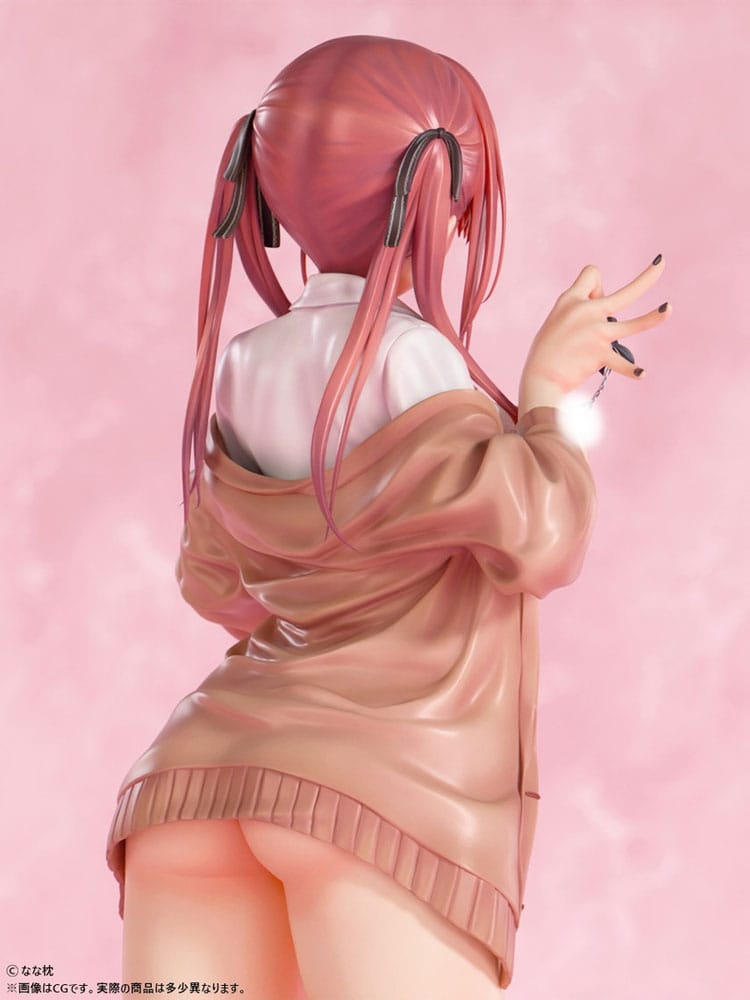 Original Character Statue 1/5 Red-Haired Gyaru-Chan Bare Face Ver. Illustration by Nanamakura 29 cm