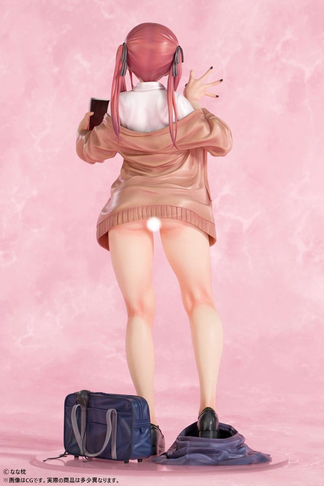 Original Character Statue 1/5 Red-Haired Gyaru-Chan Bare Face Ver. Illustration by Nanamakura 29 cm