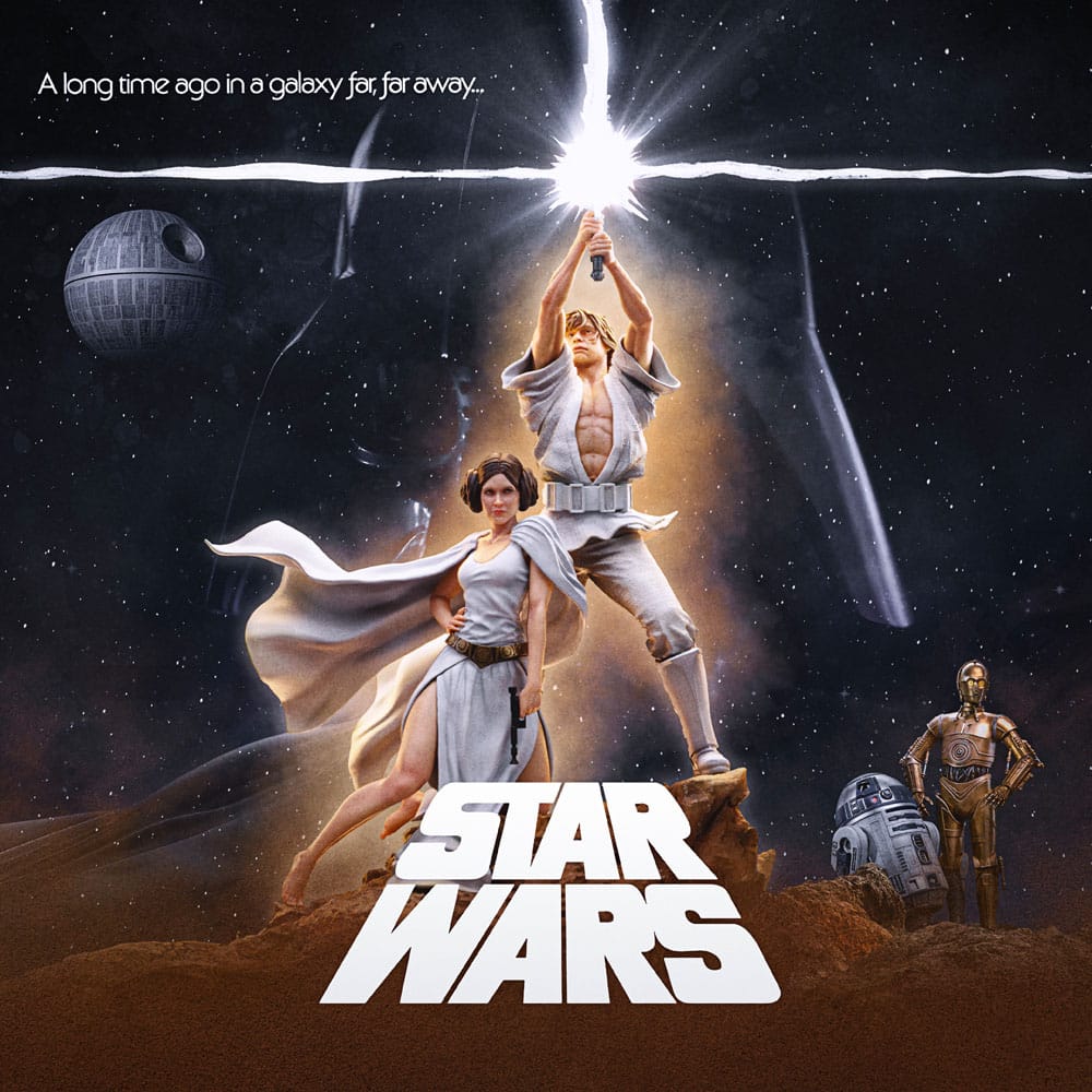 Star Wars Deluxe Art Scale Statue 1/10 Luke and Leia 41 cm            