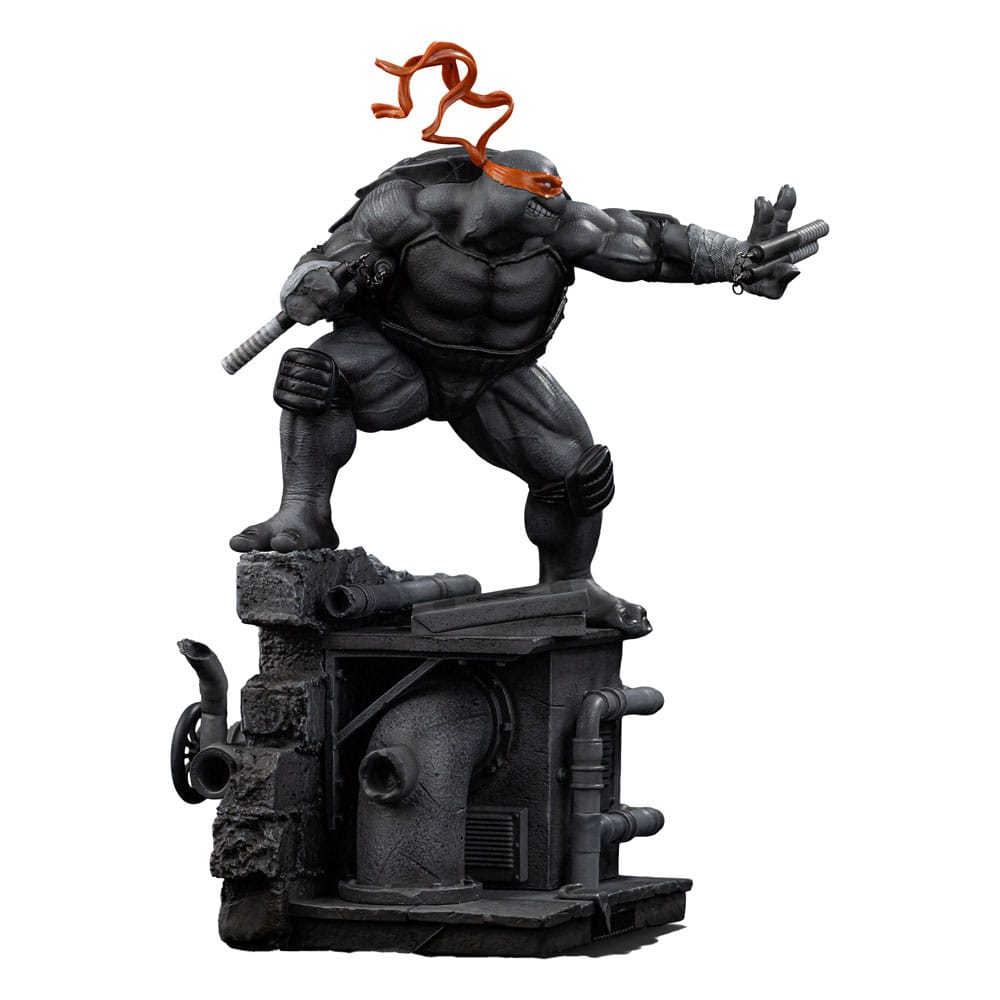 Teenage Mutant Ninja Turtles Art Scale Statue 1/10 Michelangelo Black and White Variant 26 cm heo exclusive  
