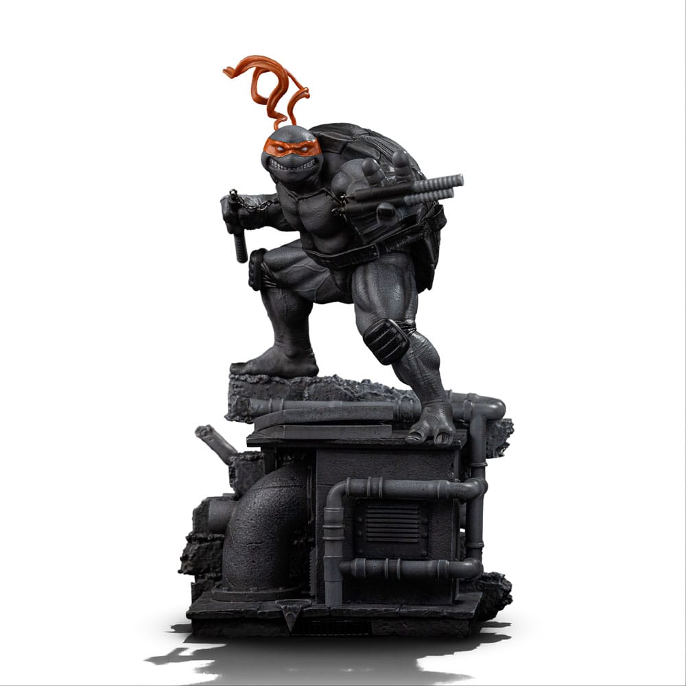 Teenage Mutant Ninja Turtles Art Scale Statue 1/10 Michelangelo Black and White Variant 26 cm heo exclusive  