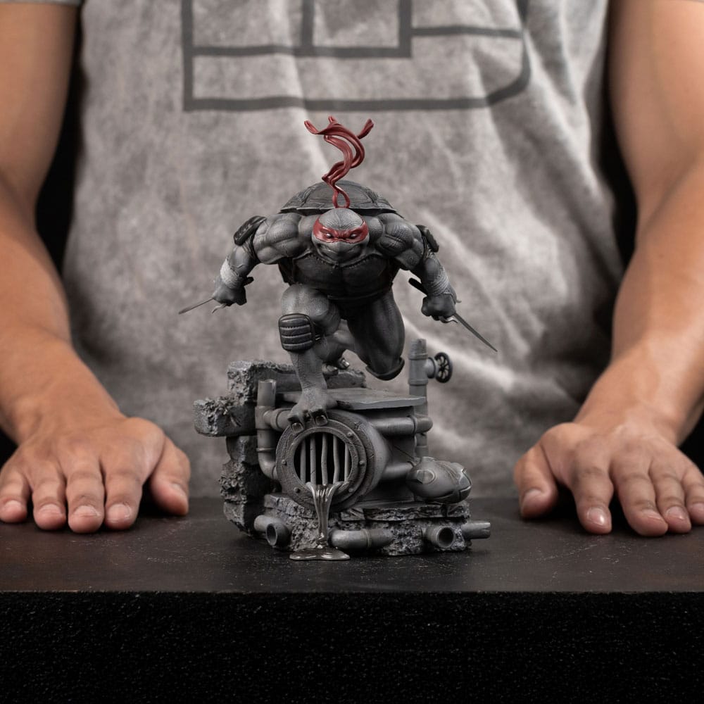 Teenage Mutant Ninja Turtles Art Scale Statue 1/10 Raphael Black and White Variant 26 cm heo exclusive  