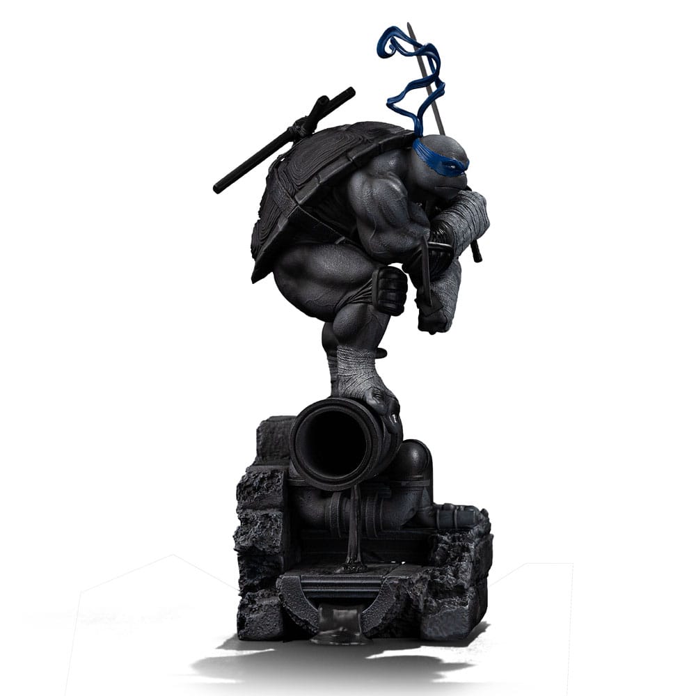 Teenage Mutant Ninja Turtles Art Scale Statue 1/10 Leonardo Black and White Variant 26 cm heo exclusive  